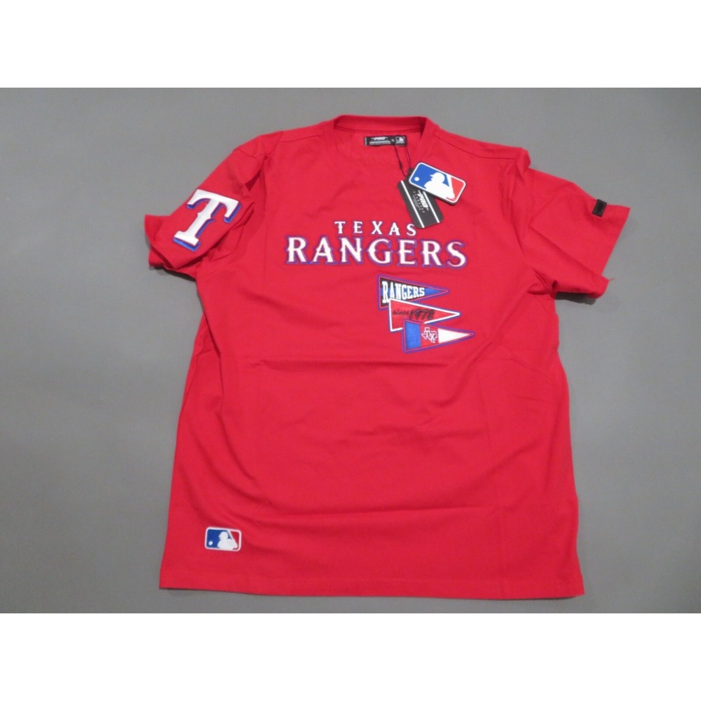 Texas Rangers T-Shirt Mens Large Pro Standard Red Embroidered MLB Baseball